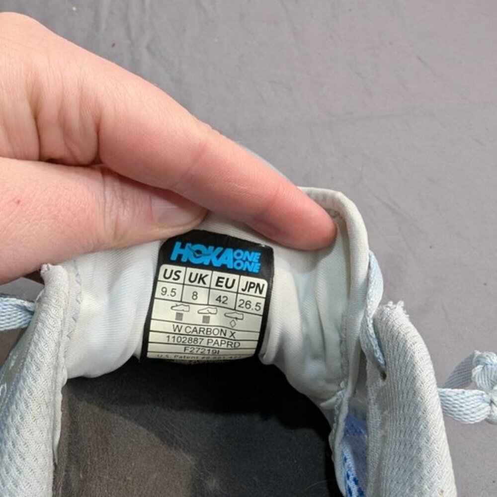 Hoka One One Carbon X Running Shoes Trainers Athletic Shoes Size Women 9.5 - Picture 2 of 14